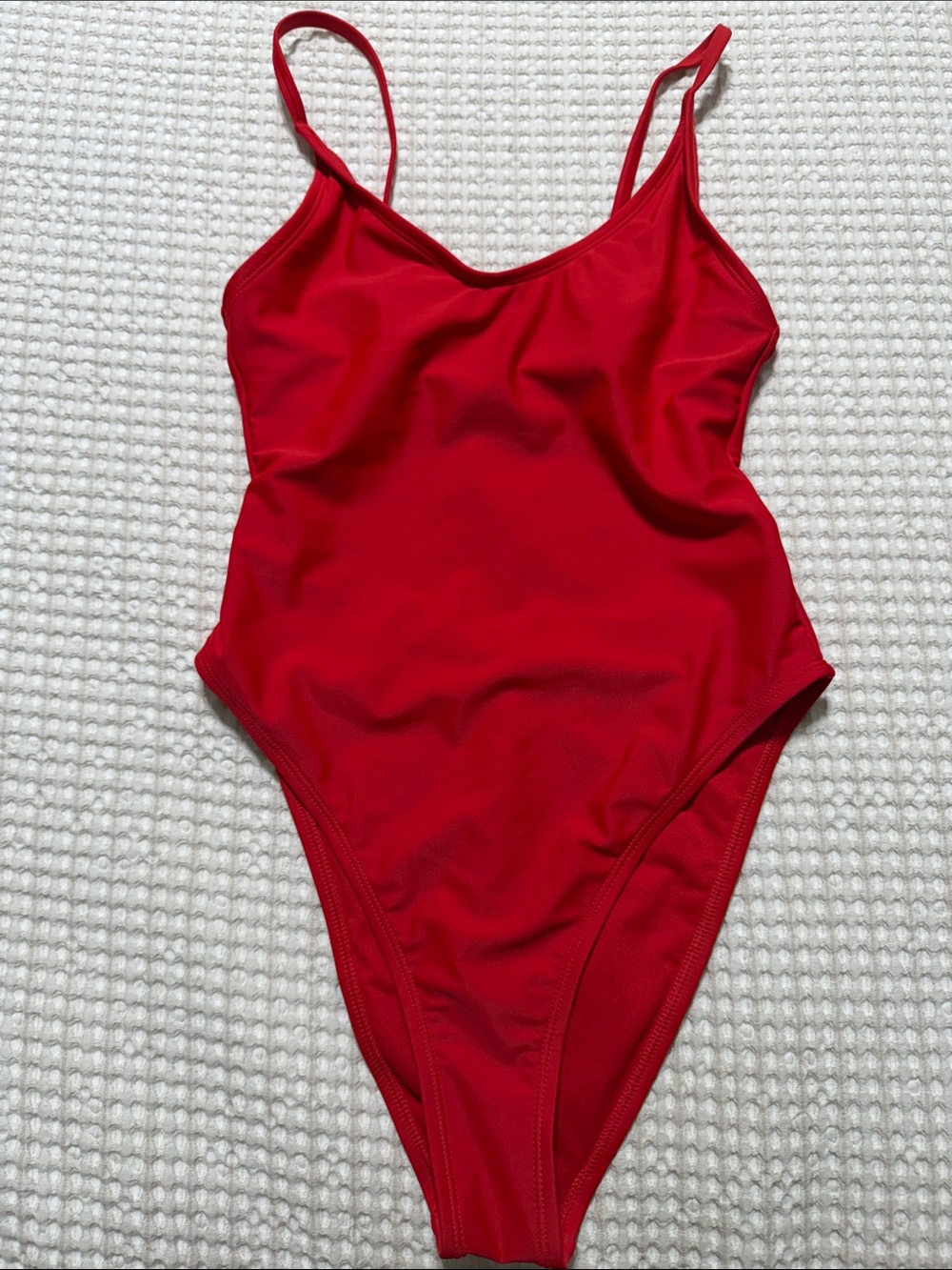 wild fable Red Scoop One-Piece Swimsuit with Thin Straps